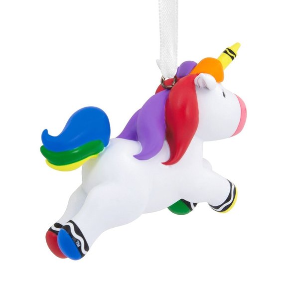 Hallmark Crayola Unicorn Holiday Christmas Tree Ornament New - Picture 2 of 9